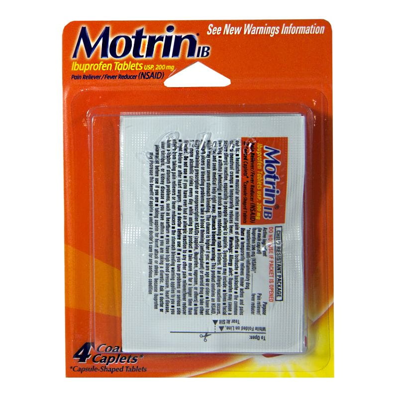 Motrin Ibuprofen Carded - Card of 4 wellness vending machine