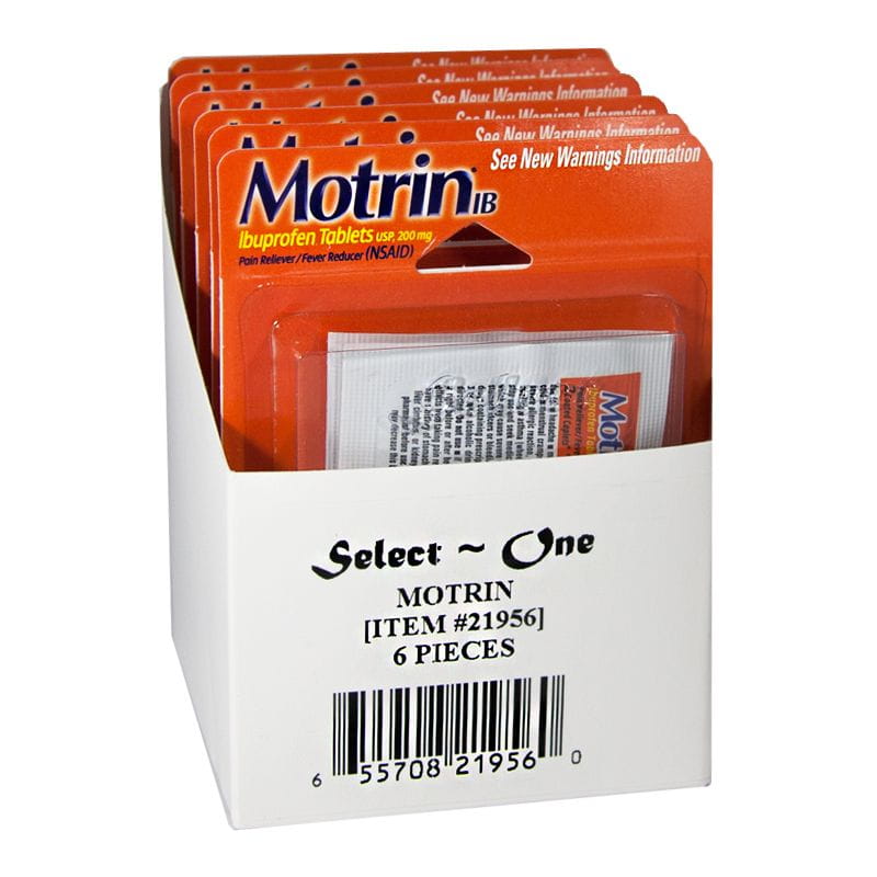 Motrin Ibuprofen Carded - Card of 4 wellness vending machine university campuses