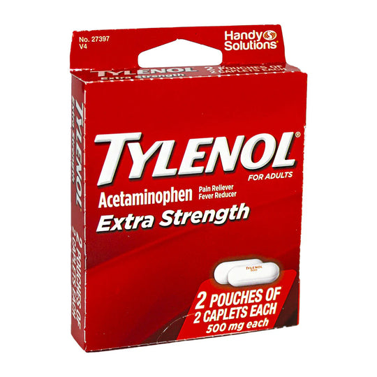 Tylenol® Extra Strength Caplets – 4 Count, Case of 36 Packs