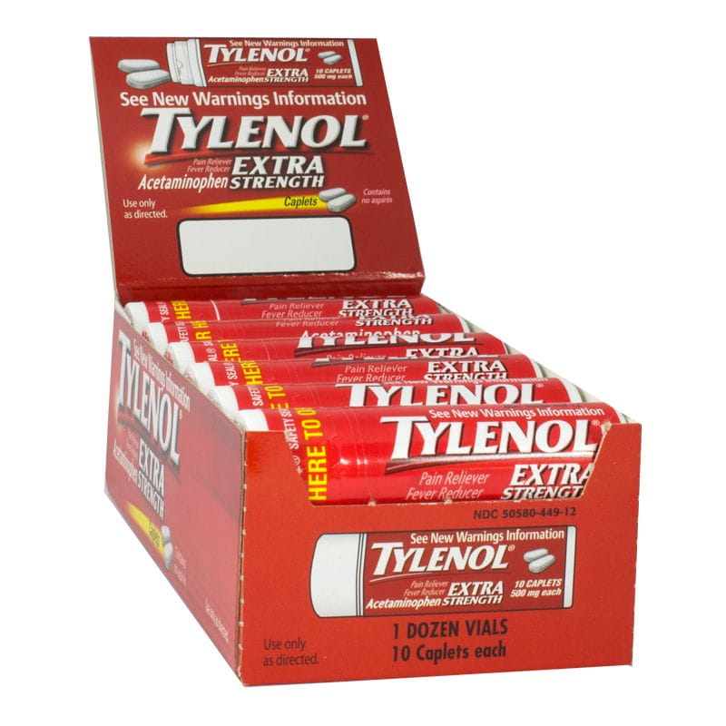 Tylenol Extra Strength - Vial of 10 wellness vending machine university campuses