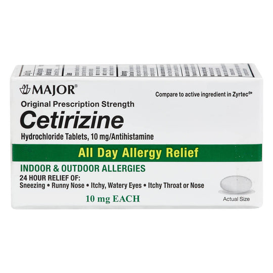 MAJOR PHARMACEUTICALS All Day Allergy, 24 Hour, Compare to  Zyrtec® 14 Tablets