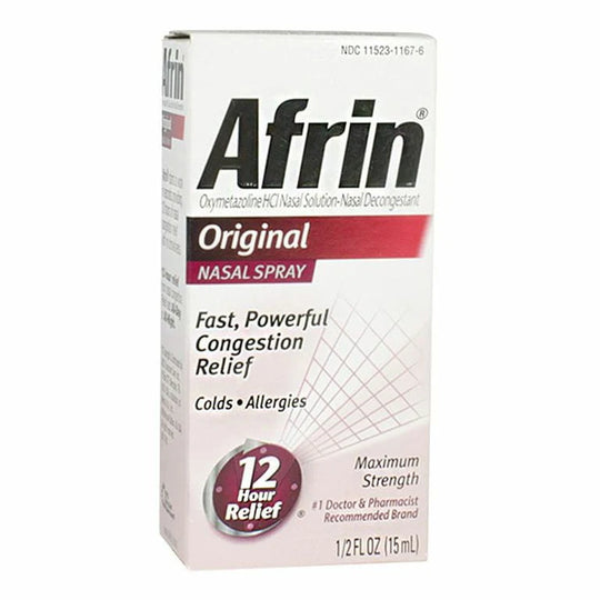 Afrin® 12 Hour Nasal Spray – 0.5 oz, Case of 36