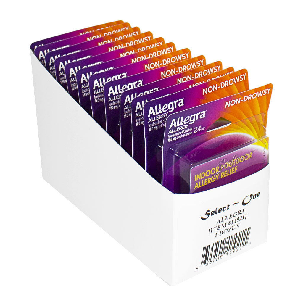 Allegra Allergy 24 Hour Non-Drowsy Relief - Card of 1 wellness vending machine university campuses