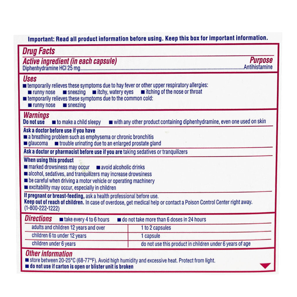 Benadryl Allergy LiquiGels - Box of 24 wellness vending machine university campuses
