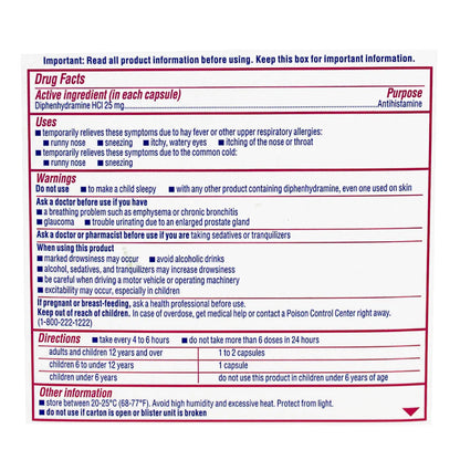 Benadryl® Allergy Liqui-Gels – 24 Count, Case of 18 Boxes