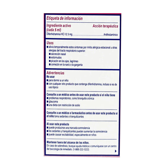 Benadryl® Children’s Allergy Cherry – 4 fl oz, Case of 18 Boxes