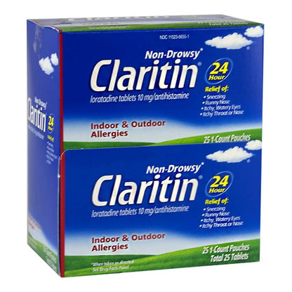 Claritin® Allergy Non-Drowsy – 1 Tablet Pack, Case of 50 Boxes