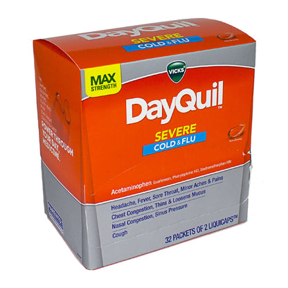 Vick's Dayquil Severe Cold & Flu Liquidcaps - Pack of 2 wellness vending machine university campuses