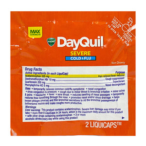 Vick's Dayquil Severe Cold & Flu Liquidcaps - Pack of 2 wellness vending machine