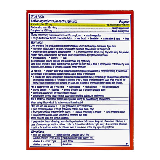 Vicks® DayQuil™ Cold & Flu Relief LiquiCaps – 2 Count, Case of 36 Packs