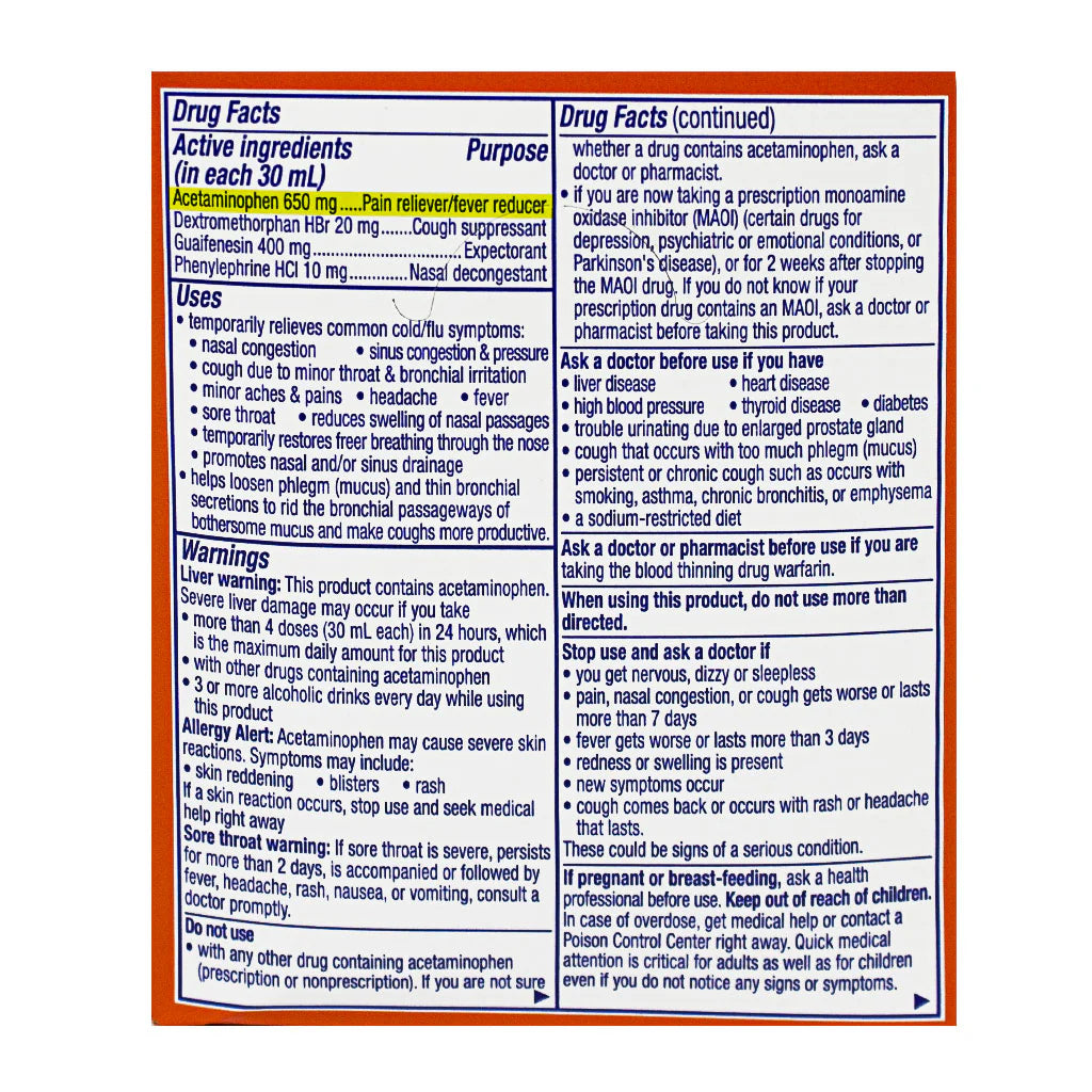 DayQuil® Severe Cold & Flu – 1 oz, Case of 24