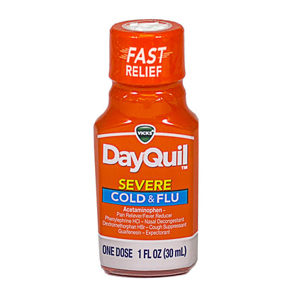 Dayquil Severe Cold & Flu - 1 oz. wellness vending machine
