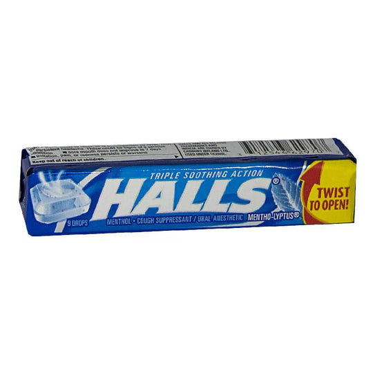 Halls® Cough Suppressant Menthol – Stick of 9 Drops, Box of 40