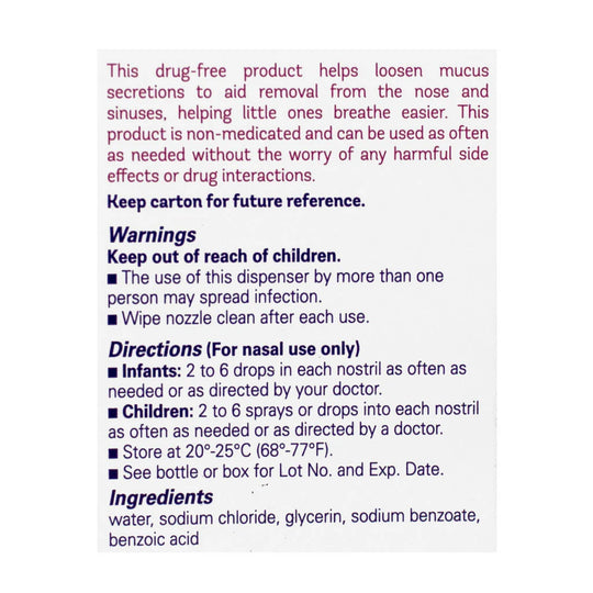 Little Remedies® Saline Spray + Drops – 0.5 oz, Case of 36
