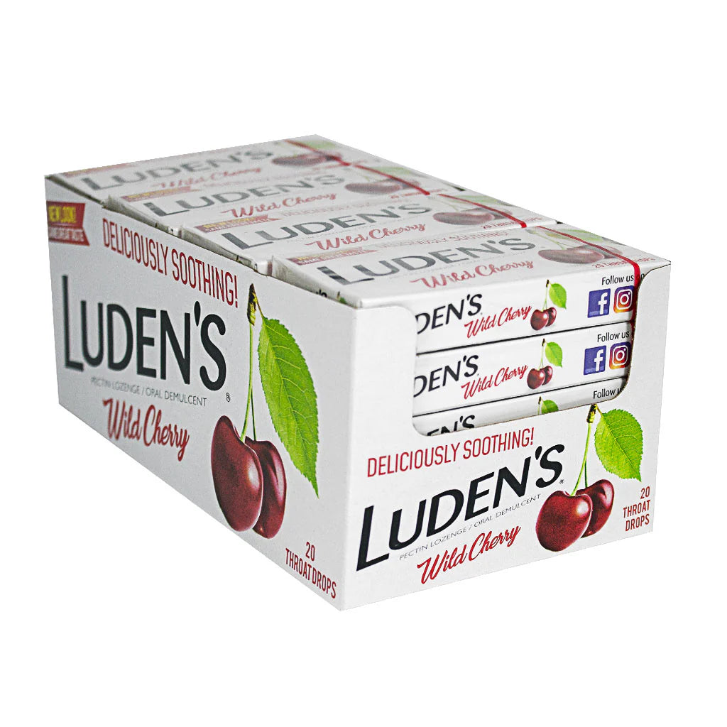 Luden’s® Wild Cherry Throat Drops, Box of 20 Lozenges