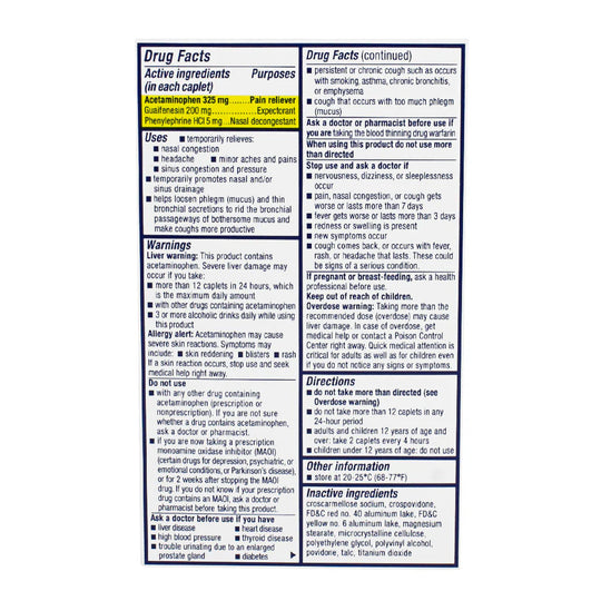 Mucinex® Sinus Congestion – 20 Tablets, Case of 12
