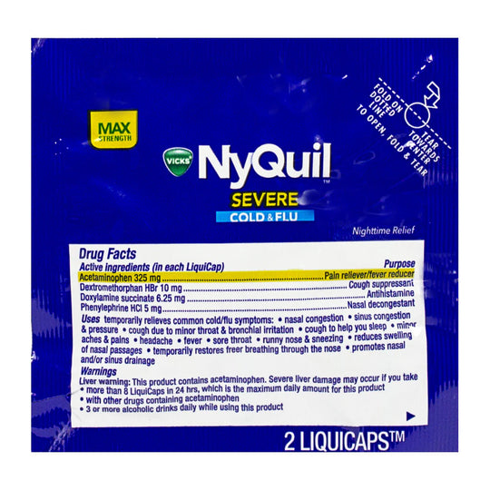 NyQuil® Cold & Flu Severe Relief – Pack of 2, Box of 32