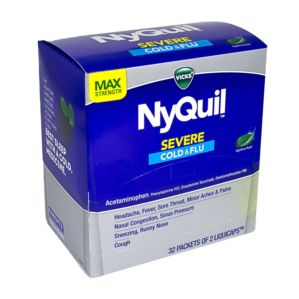 NyQuil® Cold & Flu Severe Relief – Pack of 2, Box of 32