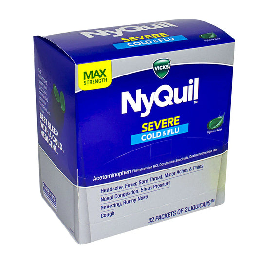 NyQuil® Cold & Flu Severe Relief – Pack of 2, Box of 32