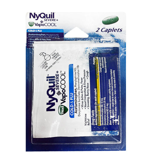 Vicks® NyQuil™ Cold & Flu Relief LiquiCaps – 2 Count, Case of 36 Packs