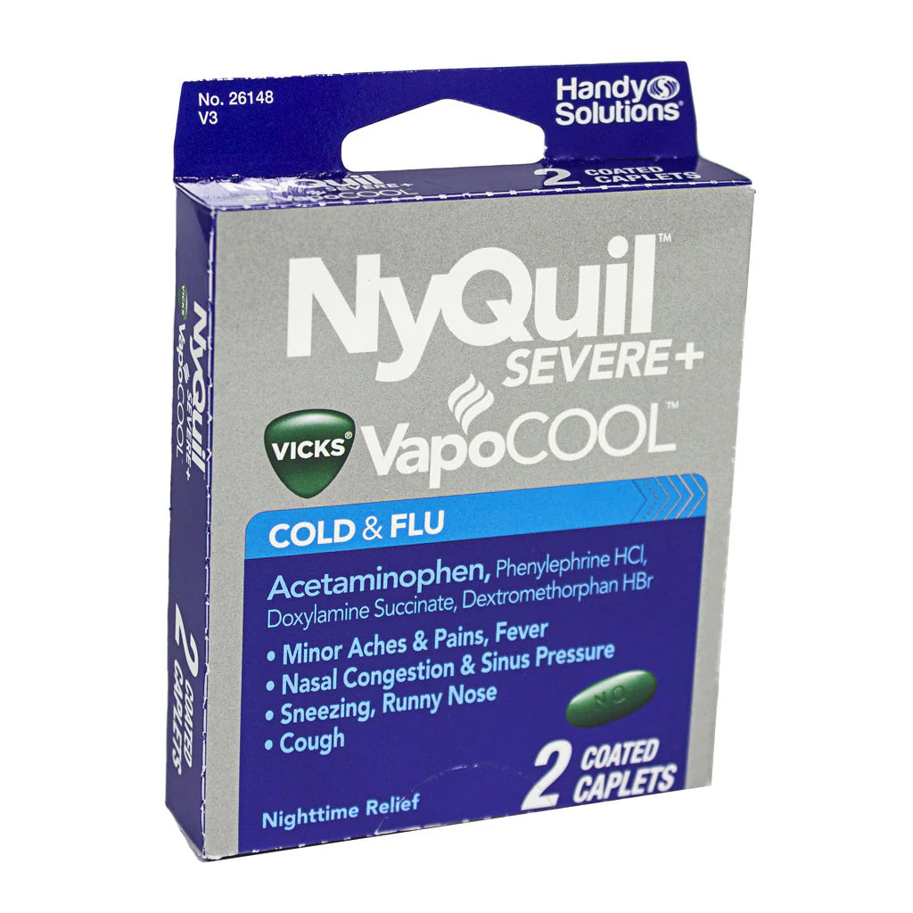NyQuil™ Severe + VapoCOOL™ Cold & Flu Relief – 2 Tablets, Case of 36 Packs