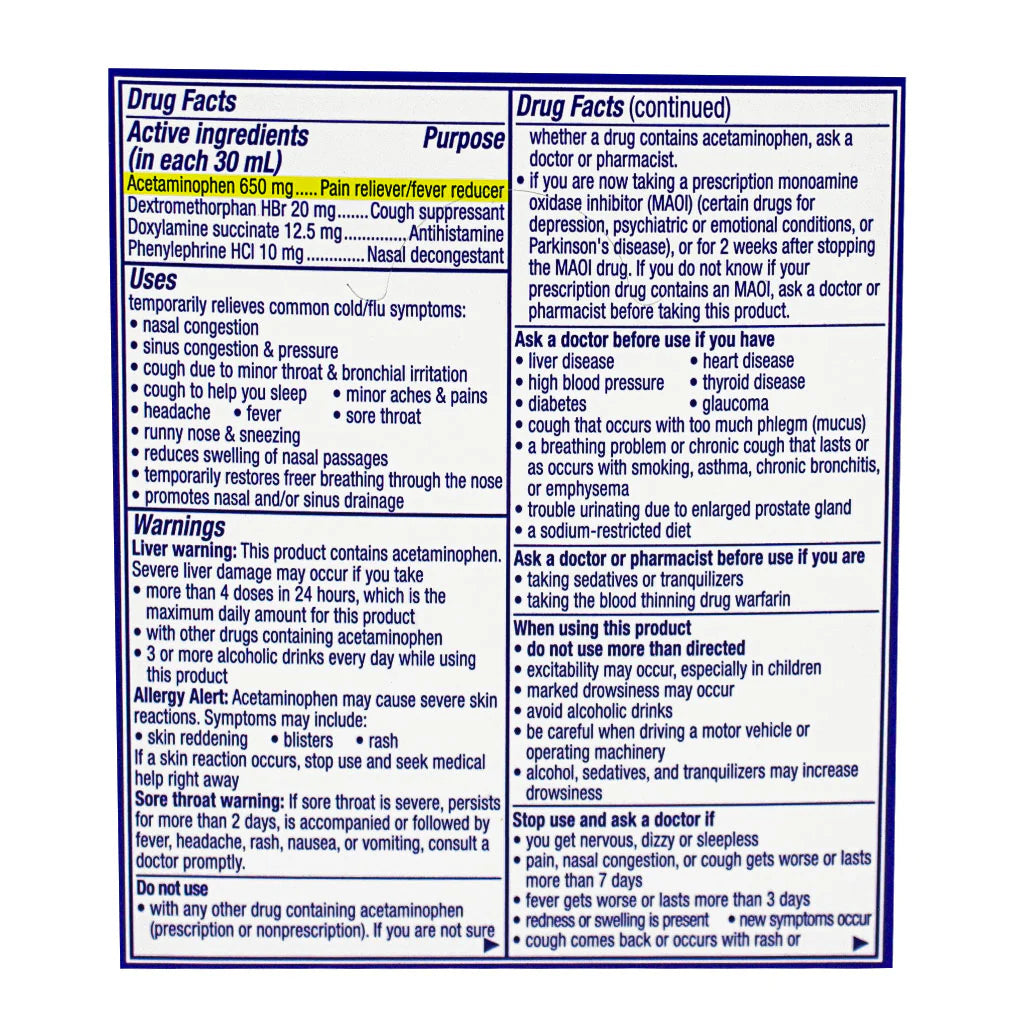 NyQuil® Cold & Flu Relief – 1 oz, Box of 24