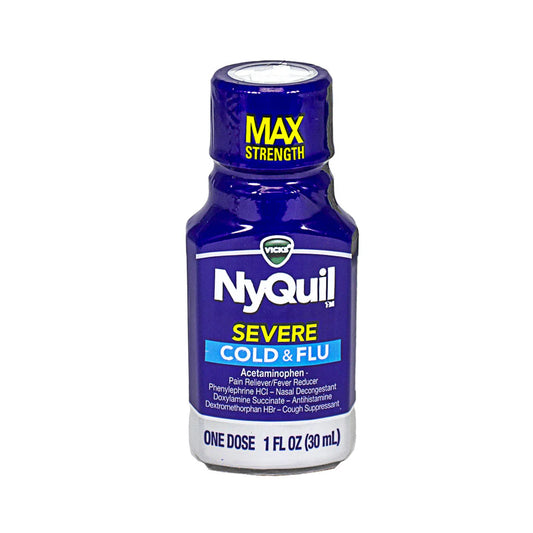 NyQuil® Cold & Flu Relief – 1 oz Bottle, Case of 24 Bottles