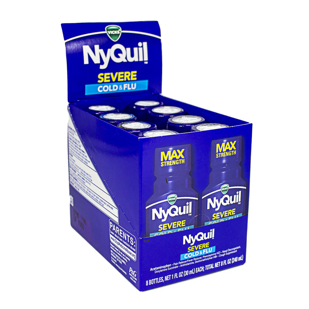 NyQuil® Cold & Flu Relief – 1 oz, Box of 24