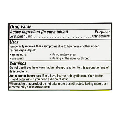 Handy Solutions® 24 Hour Allergy (Compares to Claritin®) – 4 Tablets, Case of 36 Packs