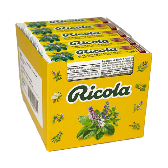 Ricola® Natural Herb Throat Drops – Stick of 9, Box of 40