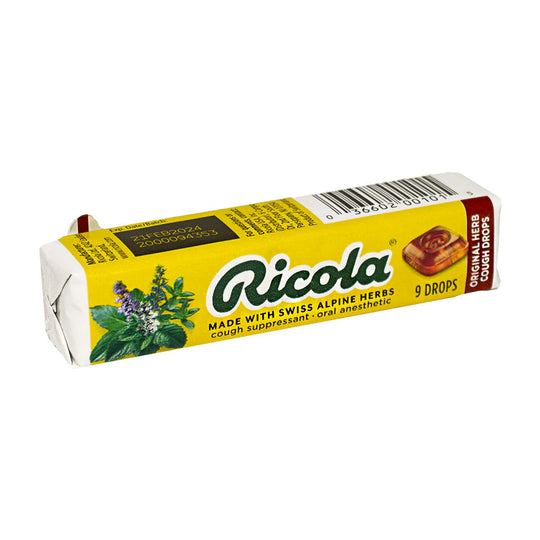 Ricola® Natural Herb Throat Drops – Stick of 9, Box of 40