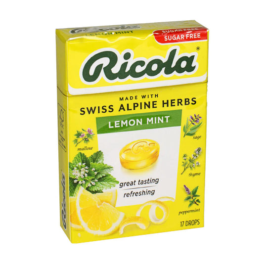 Ricola® Lemon Mint Cough Drops – 17 Count, Box of 30