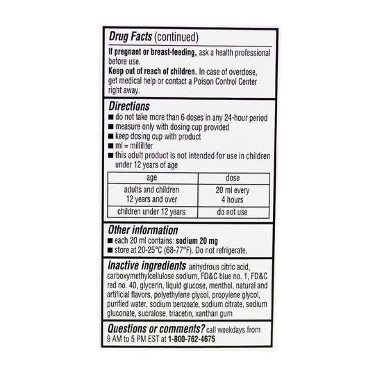 Robitussin® Cold Adult Cough & Chest Congestion Relief – 4 oz, Box of 24
