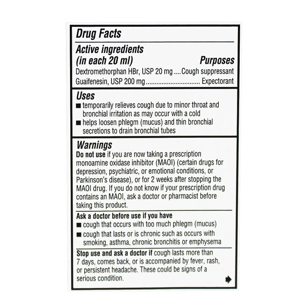Robitussin® Cold Adult Cough & Chest Congestion Relief – 4 oz, Box of 24