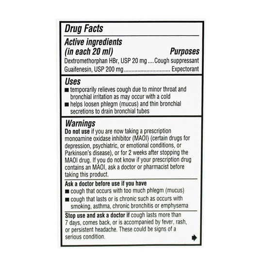 Robitussin® Cold Adult Cough & Chest Congestion Relief – 4 oz, Box of 24
