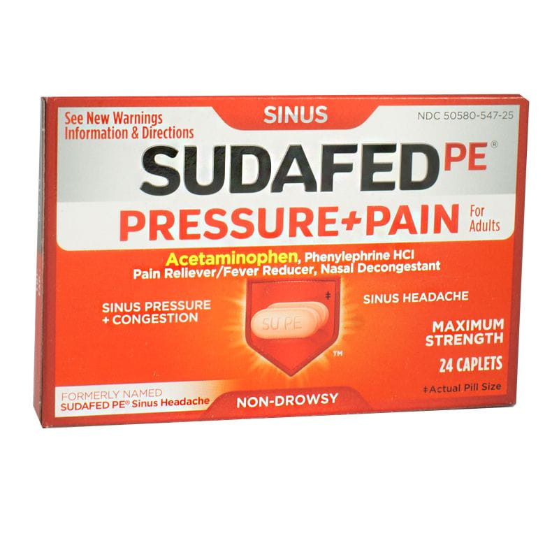 Sudafed PE Sinus Pressure + Pain - Box of 24 wellness vending machine
