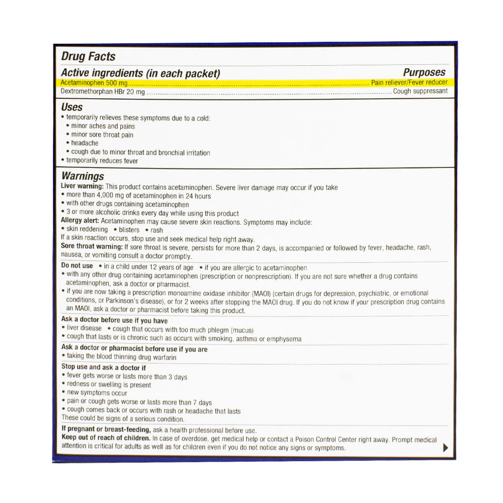 Theraflu® Severe Cold & Cough Daytime Dispenser – Packet of 1, Box of 40
