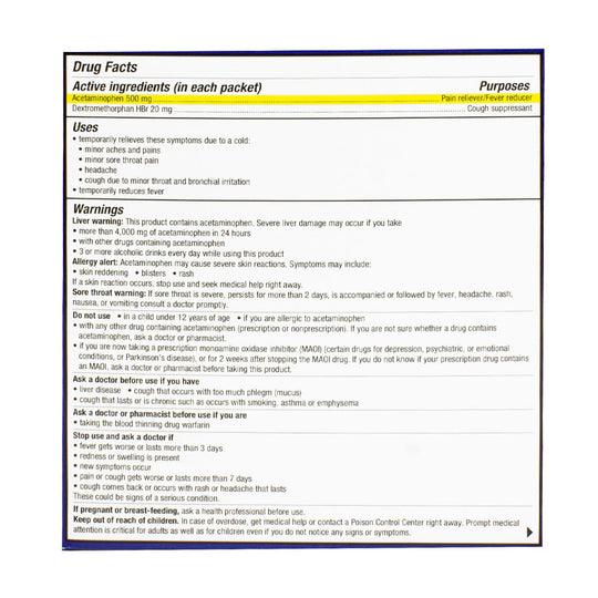 Theraflu® Severe Cold & Cough Daytime Dispenser – Packet of 1, Box of 40