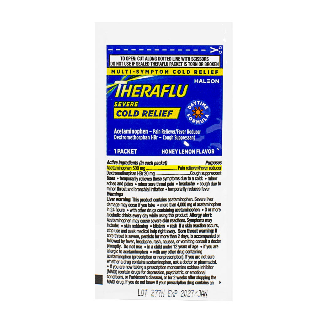 Theraflu Severe Cold & Cough Daytime Dispenser - Packet of 1 wellness vending machine university campuses