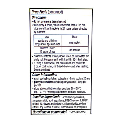 Theraflu® Severe Cold & Cough Relief Daytime – Box of 6 Packets, Case of 24