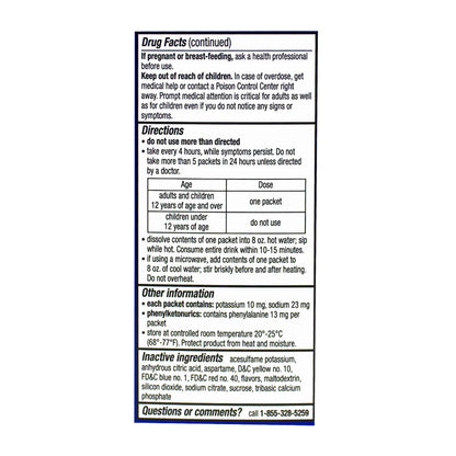 Theraflu® Severe Cold & Cough Relief Nighttime – Box of 6 Packets, Case of 24