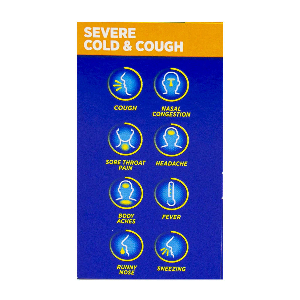 Theraflu® Severe Cold & Cough Relief Nighttime – Box of 6 Packets, Case of 24