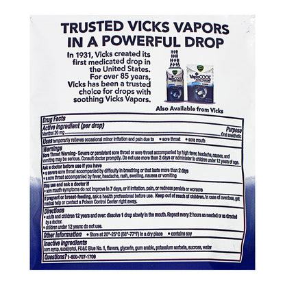 Vicks® VapoCOOL Medicated Drops – Pack of 18, Case of 36