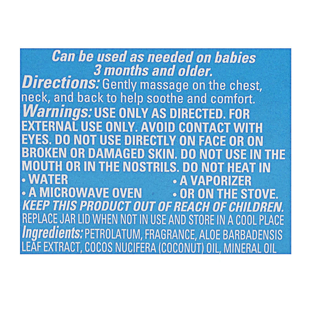 Vicks® BabyRub Non-Medicated Soothing Chest Rub Ointment – 1.76 oz, Case of 24