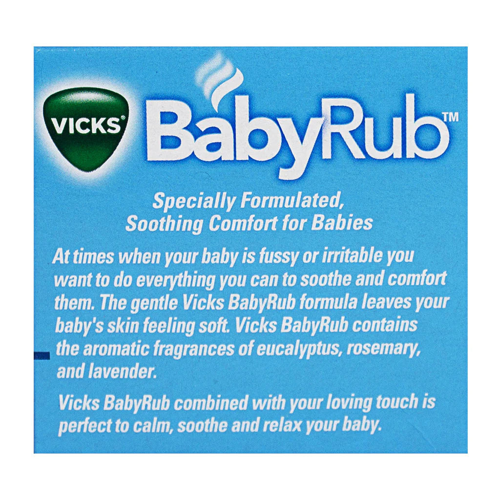 Vicks® BabyRub Non-Medicated Soothing Chest Rub Ointment – 1.76 oz, Case of 24