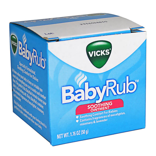 Vicks® BabyRub Non-Medicated Soothing Chest Rub Ointment – 1.76 oz, Case of 24