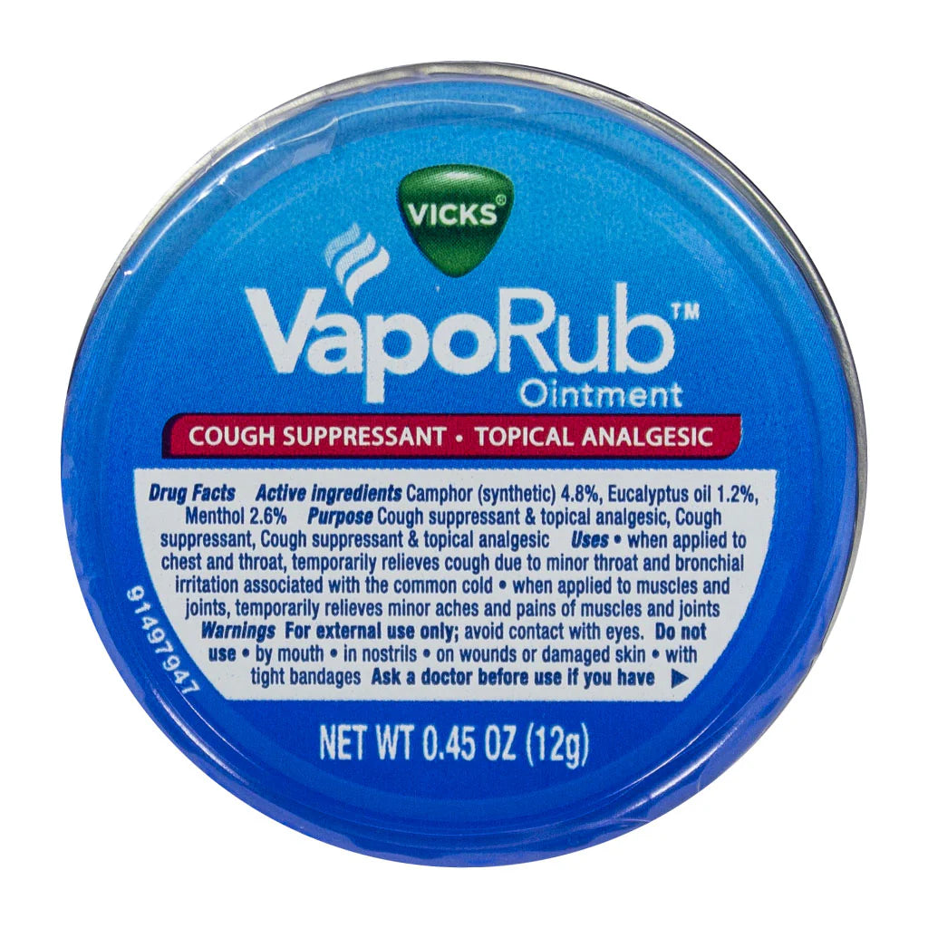 Vicks® VapoRub Original Ointment – 0.45 oz Tin, Box of 24