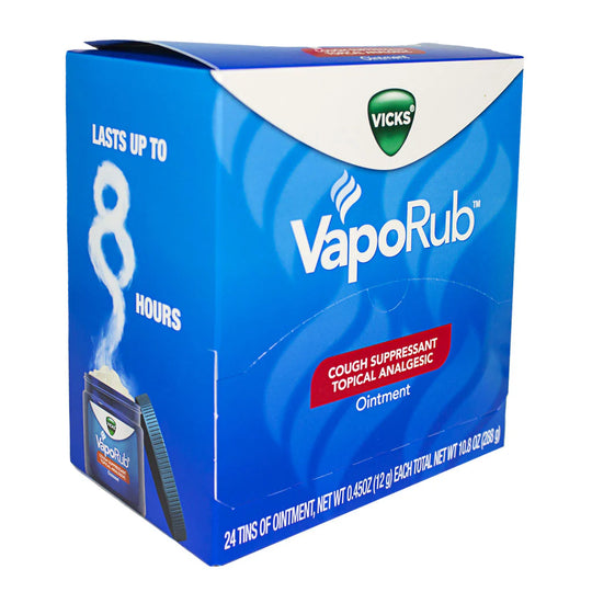 Vicks® VapoRub Original Ointment – 0.45 oz Tin, Box of 24