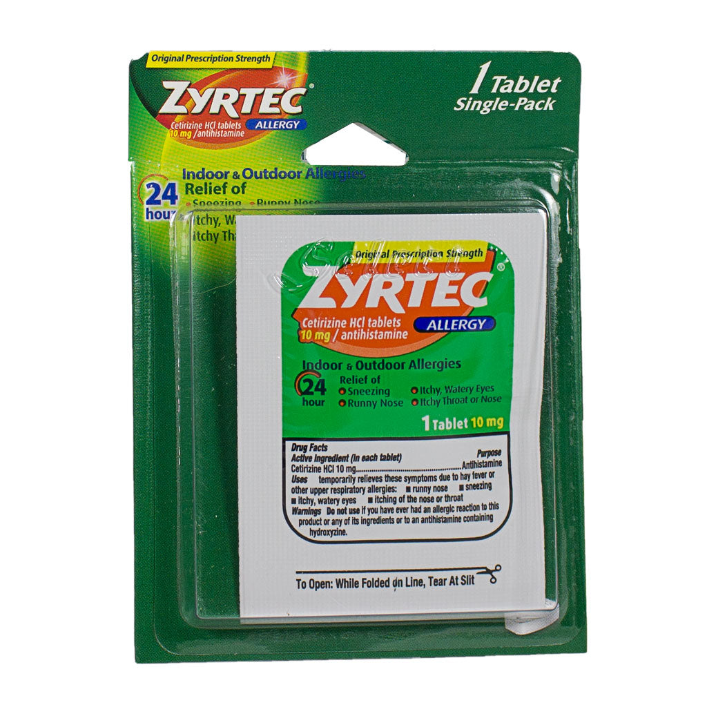 Zyrtec Allergy Relief - Card of 1 wellness vending machine