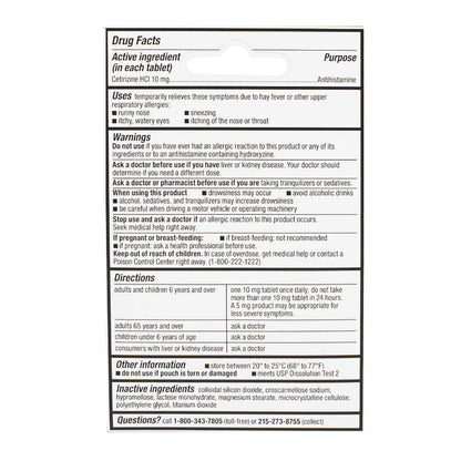 Zyrtec® 24 Hour Allergy Relief – 3 Count, Case of 18 Boxes